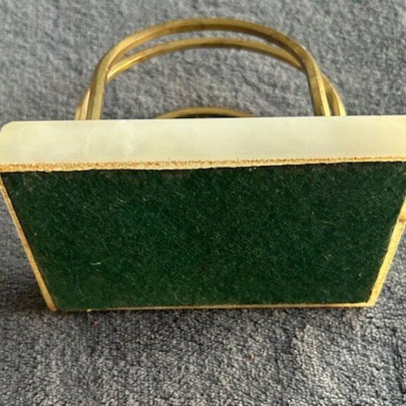 Vintage Onyx & Brass Letter or Napkin Holder - Picture 6 of 6